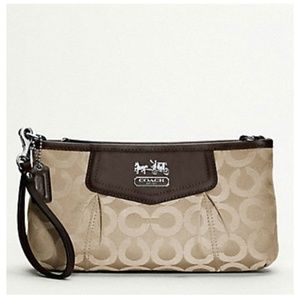 COACH Signature Op Art Madison Large Wristlet